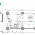 ロイヤルパークスタワー南千住　間取り図　1LDK　E50-B3タイプ